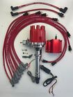 Small Cap Chevy 327 350 Red Hei Distributor 50k Coil 8.5mm Wires Over Vc Usa