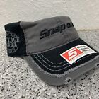 New Snap-on Tools Vintage Steel Gray And Black Distressed Hat