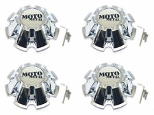 4 New Moto Metal Chrome Bolt On Wheel Center Caps W Screws 568lug Mo962 Mo200
