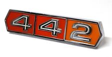 New 442 Rear Trunk Emblem For 1966-67 Olds Cutlass Deck Lid Tri-color Badge