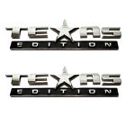 2- 3d Texas Edition Emblem For Chevy Silverado Gmc Sierra Truck Universal Decal.