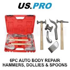 Us Pro Tools 6pc Auto Body Panel Beating Dent Repair Hammers Dollies Spoon Set