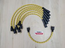 Chevy 216 235 7mm Cloth Covered Spark Plug Wire Set Vintage Wires Inline 6 Yl Br