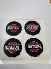 4 Emblems Stickers Blackred Datsun Size 44mm Or 1.75 Diameter