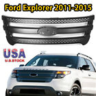 For 2011-2015 Ford Explorer Front Upper Bumper Grill Grille Snap On Trim Overlay