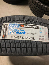 1 New 215 45 17 Hankook Winter Icept Evo-2 Snow Tire