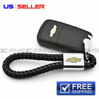 Keychain Key Chain Ring Black Leather For Chevrolet Chevy Ee18 - Us Seller