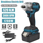 12 Brushless Impact Wrench 520nm Drill Driver Cordless Tool For Makita Battery