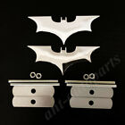 2x Metal Chrome Batman Dark Knight Mask Car Front Grille Emblem Badge Decal