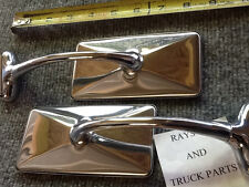New Pair Of Vintage Style Rectangular Side View Mirrors 