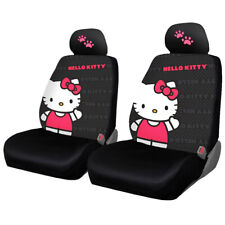 For Chevrolet New Hello Kitty Car Truck Seat Covers With Pink Paw Headrest Cover