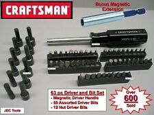 Craftsman Magnetic Handle 14 In Nut Driver Bit Set 63 Pc Star Square-hex