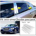 For 2011-2019 Chrysler 300300c 6pcs Stainless Steel Chrome Pillar Post Trim
