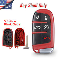 Red For Dodge Charger Challenger Jeep Chrysler Remote Key Fob Cover Shell Case