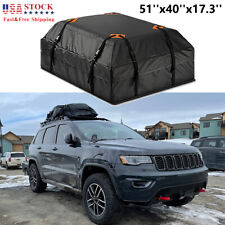 Roof Rack Carrier Cargo Bag 600d Rooftop Luggage Storage Travel Black For Jeep