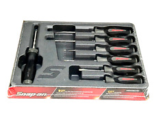Snap-on Tools New Sgdx60ratdt 6pc Gray Soft Grip Screwdriver Set W Ratcheting
