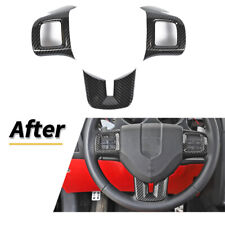 Carbon Fiber Steering Wheel Cover Decor For Dodge Challengerchargerdart 09-14