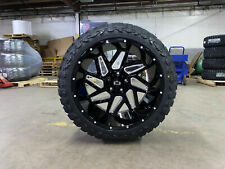 22x12 Vision Spyder Black Wheels Rims 33 Atturo Mt Tires 5x5.5 Dodge Ram 1500