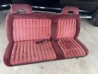 Chevygmc Silverado Truck Bench Seat With Arm Rest Burgundy Red Manual 1988-1994