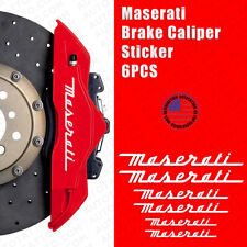For Maserati Sport Car Wheels Brake Caliper Sticker Decal Logo Decoration White
