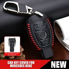 For Mercedes Benz Car 3 Buttons Remote Key Fob Leather Case Cover Holder Bag
