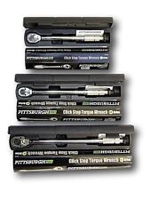 Set Of 3 Pro Reversible Click Type Torque Wrench Sizes 14 38 12
