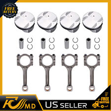 Pistons Rings Connecting Rod Kit Replace For Buick Chevrolet Gmc Saturn 2.4l