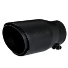 Car Exhaust Tip 3 Inlet Black Coated Stainless Steel Muffler Pipe Bolt On