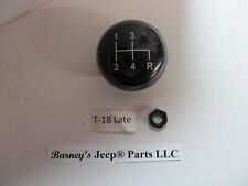 Fits Jeep Cj Embossed Late T18 4-speed Transmission Shift Knob New