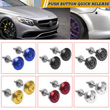 Universal Push Button Bumper Hood Alloy Quick Release Fastener Security Lock Pin