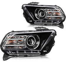 For 2013-2014 Ford Mustang Hidxenon Led Drl Projector Headlights Headlamp Black