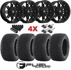 Black Fuel Wheels Rims Tires 285 70 17 Gripper At All Fits Nissan Frontier
