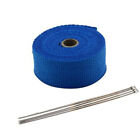 5m Blue Exhaust Thermal Tape Muffler Pipe Header Heat Wrap Resistant Protection