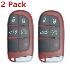 2x Key Fob Cover Shell Case For Jeep Dodge Charger Challenger Chrysler Remote