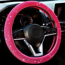 15 Universal Car Steering Wheel Cover Rhinestone Crystal Auto Decor Accessory