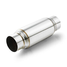 Universal Exhaust Muffler Resonator 3 Inlet Outlet Single Stainless Steel
