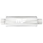 Magnaflow 3 3 Inch Inlet Outlet 5 Round Muffler Brushed Stainless Steel Ss