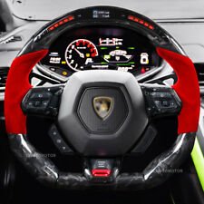 Forged Carbon Fiber Alcantara Led Steering Wheel For 14-21 Lamborghini Huracn