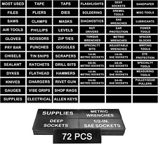 Magnetic Tool Lable Tool Box Organization Labels With Strong Magnet Easy To Read