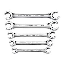 Craftsman 5 Pc Metric Mm Flare Line Nut Open End Wrench Set 9mm To 18mm New