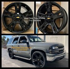 26 Chevy Tahoe Silverado Suburban Black Rims Gmc Sierra Yukon Wheels Tires 6lug