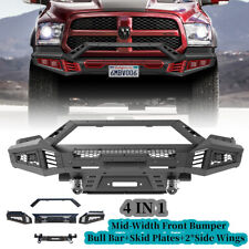 4 In 1 Front Bumper Assembly W24 Led Pod Lights For 2013-2018 Dodge Ram 1500