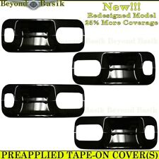 2017-2022 Ford F250 F350 Crew Gloss Black 4 Door Handle Bowl Back Plate Covers