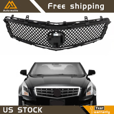 Fit For 2013-2014 Cadillac Ats Front Upper Grill Glossy Black Mesh Style Grille