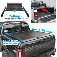 Retractable-roll-up Hard Tonneau Cover For Ford F-150 5.5ft Bed 20052023