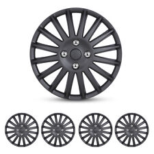 15 Set Of 4 Black Wheel Covers Snap On Hub Caps Fit R15 Tire Steel Rim