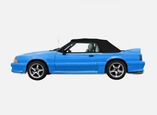 1991-93 Ford Mustang Convertible Soft Top W Dot Approved Glass Window Black