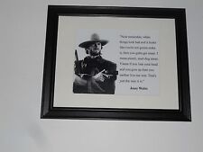 Large Framed Josey Wales Clint Eastwood Poster Quote In Black Frame 24 By 20