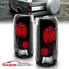 Factory Style 1989-1996 For Ford F150f250f350 Bronco Black Tail Lights Pair