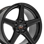 18x9 Fit Mustang Saleen Style Gloss Black Wheels Set